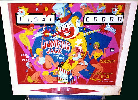 Jumping Jack is a classic electro-mechanical pinball machine designed by Ed Krynski and manufactured by Gottlieb in 1973. The game is known for its vibrant artwork and challenging gameplay, which includes a mix of drop targets and bumpers.