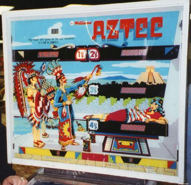Aztec is a classic pinball machine released by Williams in 1976. It is known for its vibrant artwork, engaging gameplay, and mechanical chimes.