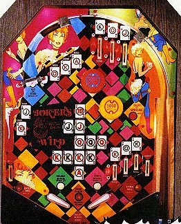 Joker's Wild is an electro-mechanical pinball machine produced by Venture Line in 1977. It features a poker-themed design, typical of the era's fascination with card games.