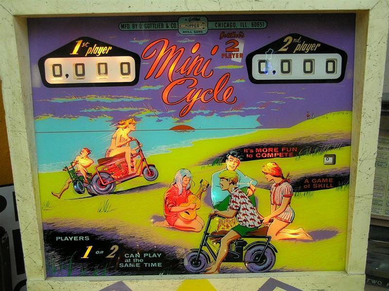 A classic electromechanical pinball machine by Gottlieb with a motorcycle theme.