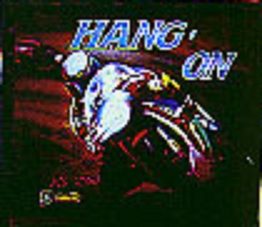 Hang-On is an arcade motorcycle racing game developed by Sega and released by Segasa in 1987. It features a full-body experience where players use a motorcycle-shaped cabinet to steer and accelerate through various race tracks.