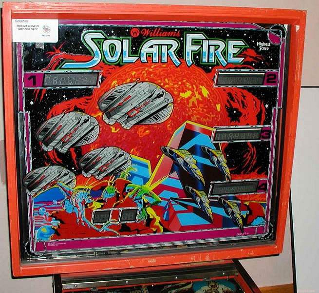 Solar Fire is a pinball machine released by Williams in 1981. It is part of the 'Williams Multiball' series and features an exciting blend of futuristic and medieval themes.