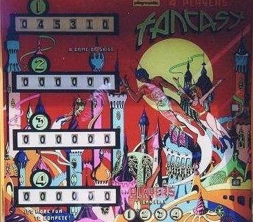 Fantasy is a classic pinball machine designed and manufactured by Playmatic in 1975. It features a vibrant theme and innovative playfield mechanics typical of the era.