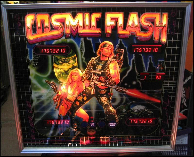 Cosmic Flash is a pinball machine released by NSM in 1984, featuring a space and cosmic theme.