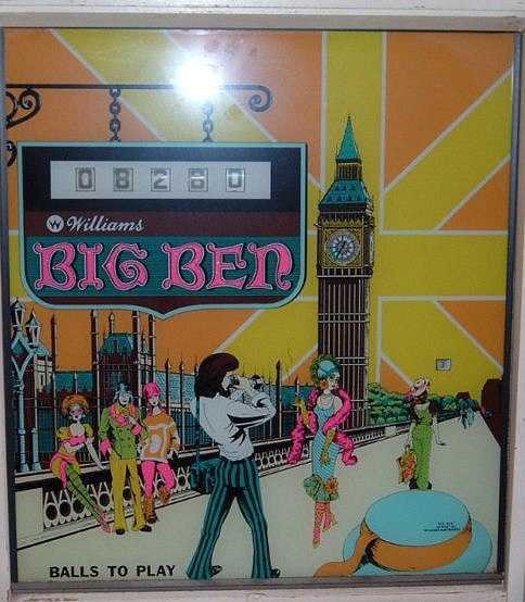 Big Ben is a classic electromechanical pinball machine produced by Williams in 1975. It's known for its distinct London theme and unique features reflective of its era.