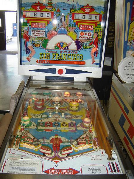 San Francisco is a pinball machine released by Williams in 1964. It is known for its charming theme centered around the iconic city of San Francisco.