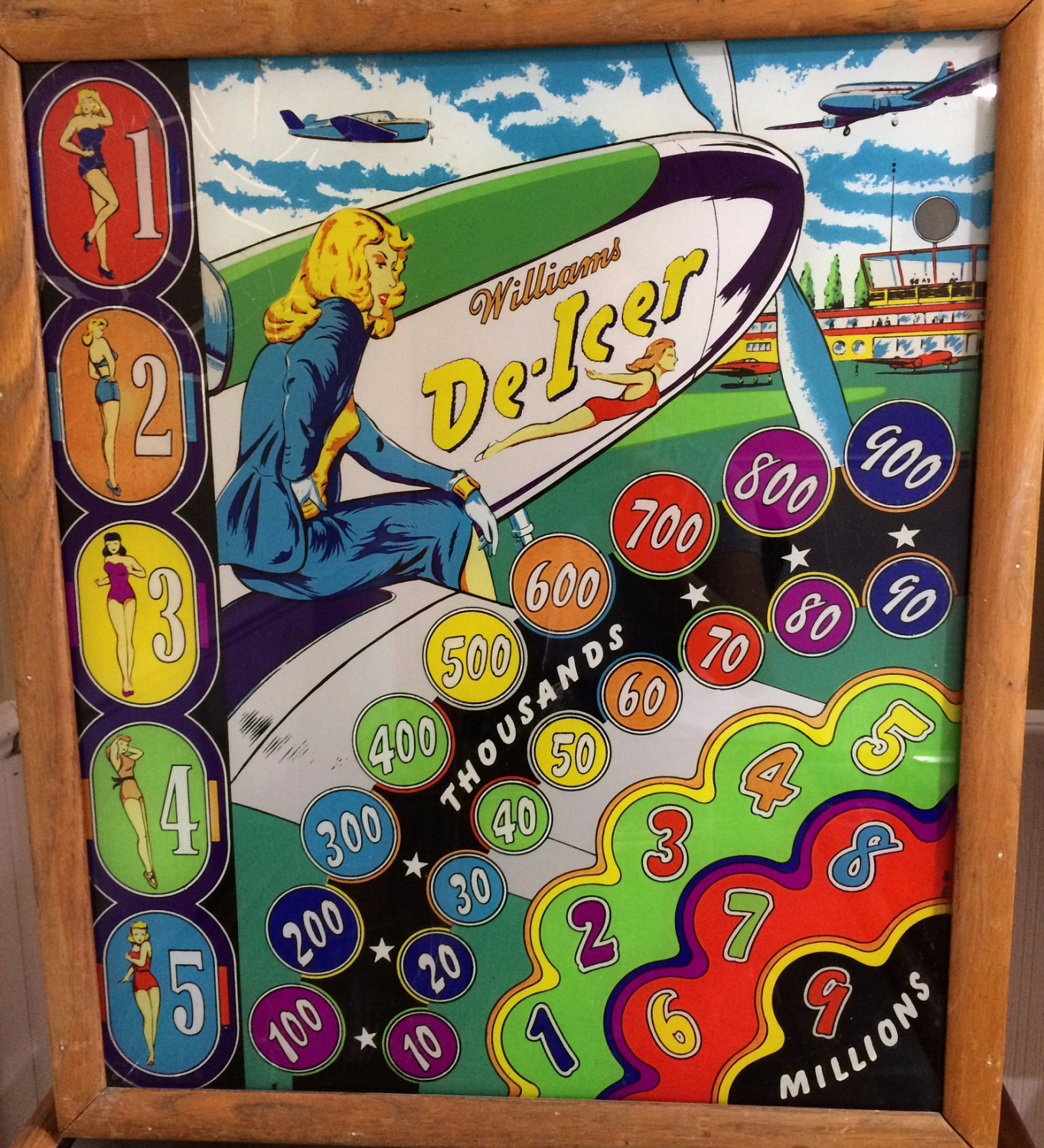 De-Icer is a vintage pinball machine released by Williams in 1949. It's known for its unique winter sports theme and mechanical playfield design.