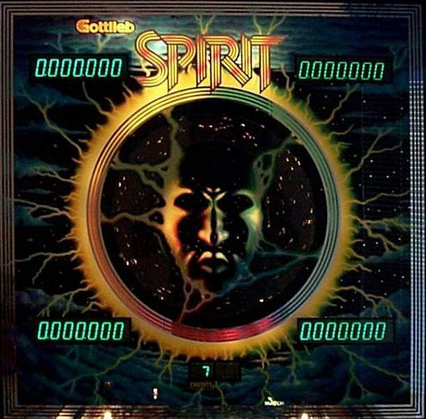 Spirit is a pinball machine produced by Gottlieb in 1981. It's known for its complex layout and unique gameplay features.