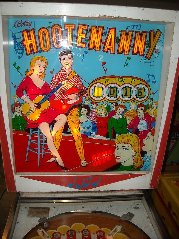 Hootenanny is an electromechanical pinball machine released by Bally in 1963. It features a country and barn dance theme.
