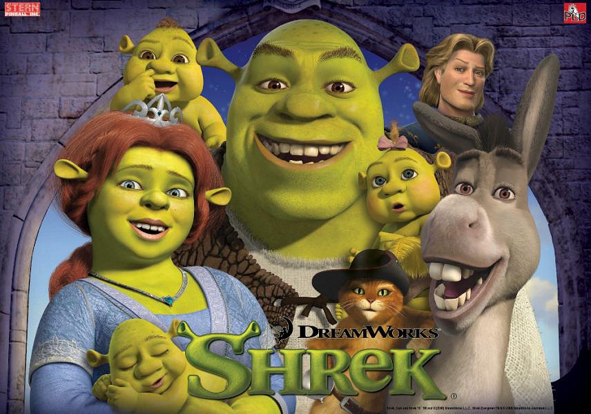 Shrek is a pinball machine released by Stern in 2008, based on the popular movie franchise featuring the adventures of the lovable green ogre.