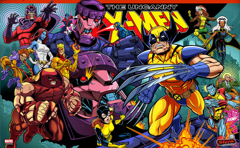 The Uncanny X-Men (Pro) pinball machine by American Pinball features the popular Marvel superhero team, the X-Men. This machine offers an immersive pinball experience with custom art and interactive features that bring the world of mutants to life.