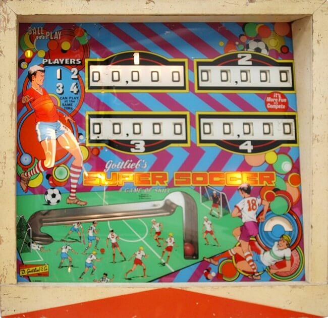 Super Soccer is a pinball machine designed by Gottlieb, themed around the popular sport of soccer. Released in 1974, it features an engaging playfield with soccer-related elements and artwork.