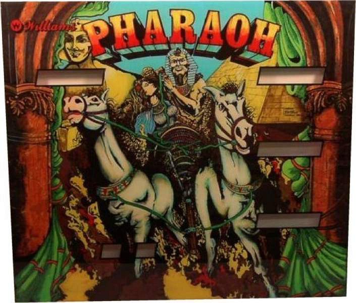 Pharaoh is a pinball machine produced by Williams Electronics in 1981. It features an ancient Egyptian theme with gameplay centered around capturing treasures and battling through layers of pyramids.