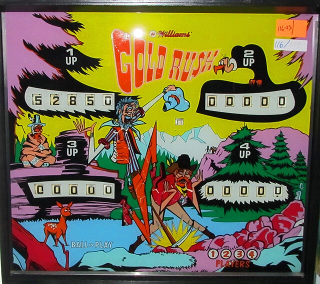 Gold Rush is a classic electro-mechanical pinball machine manufactured by Williams in 1971. It features a Western theme, capitalizing on the American fascination with the Gold Rush era.