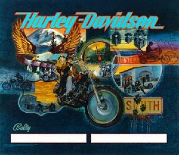 Harley Davidson is a pinball machine produced by Bally in 1991. It is themed around the iconic motorcycle brand and features fast-paced gameplay with multiple ramps and a biker theme.