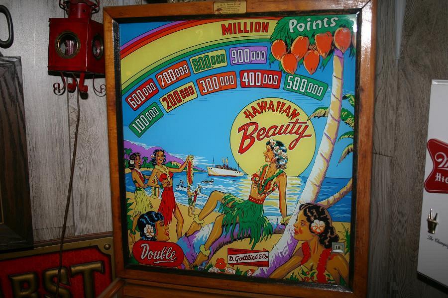 Hawaiian Beauty is a vintage pinball machine designed and manufactured by Gottlieb in 1954. Known for its tropical theme and classic electromechanical design, it is a desirable collector's item.