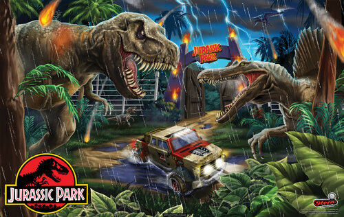 Jurassic Park (LE) is a limited edition pinball machine released by Stern Pinball in 2019. It features a dynamic playfield that challenges players to rescue park staff, capture dinosaurs, and escape Isla Nublar.