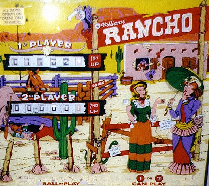 Rancho is a mechanical pinball machine created by Williams Electronics in 1977. It features a western ranch theme and is known for its simplistic yet engaging gameplay.