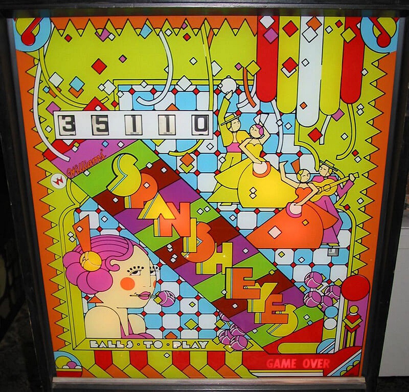 Spanish Eyes is an electro-mechanical pinball machine released by Williams in 1972. It features a Spanish-themed artwork and gameplay.