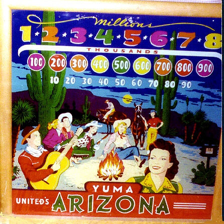 Yuma Arizona is an electro-mechanical pinball game released by United in 1950.
