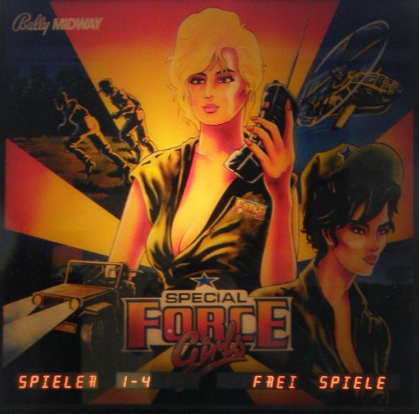 Special Force Girls is a unique variation of the original Special Force pinball machine by Bally, released in 1986. It features a different theme and artwork centered around a group of elite female operatives.