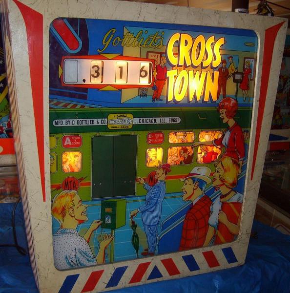 Cross Town is a pinball machine released by Gottlieb in 1966. Known for its distinctive subway feature and its captivating gameplay.