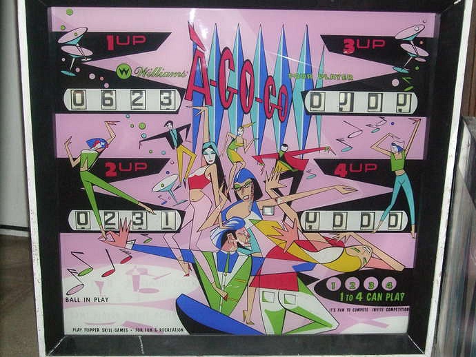 A-Go-Go is a classic electro-mechanical pinball machine released by Williams in 1966. Known for its whimsical theme and entertaining playfield mechanics, it features vibrant artwork and a distinctive spinning wheel feature.