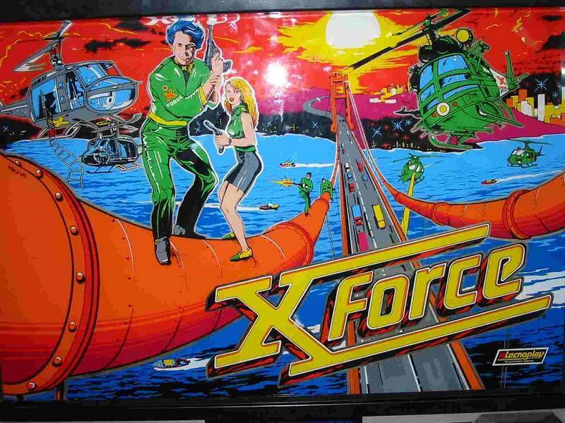 X Force is a pinball machine released by Tecnoplay in 1986.