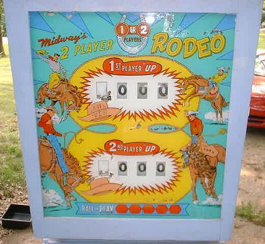 Rodeo is a classic pinball machine produced by Midway in 1964. It features a Western theme, capturing the excitement of a rodeo event.
