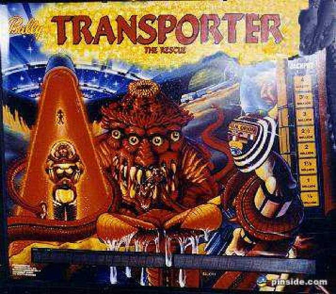 Transporter the Rescue is a pinball machine released by Bally in 1989. It features a space rescue theme where players must navigate through various challenges to achieve their mission.