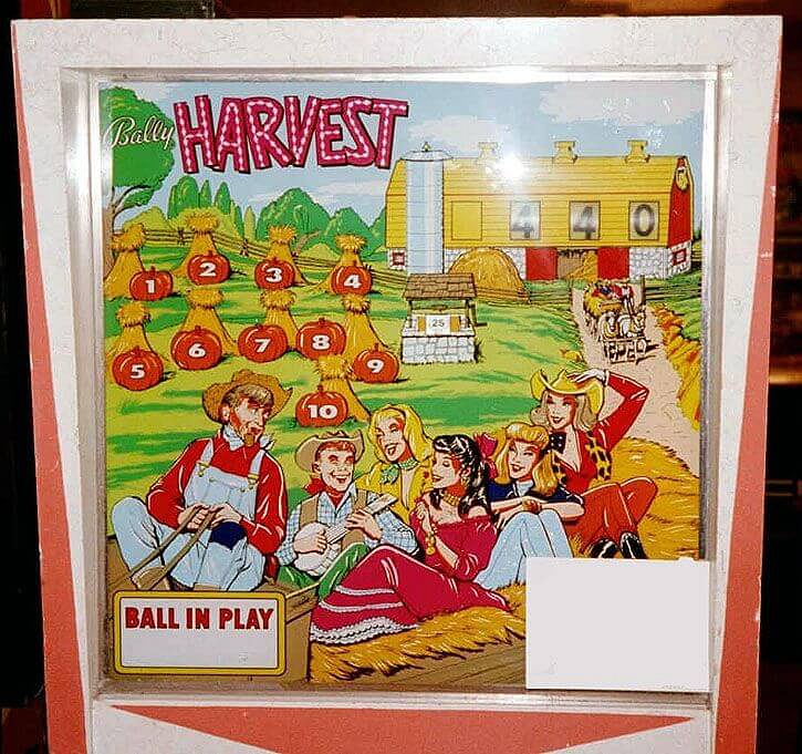 Harvest is a classic electromechanical pinball machine released by Bally in 1964. Known for its simple yet engaging playfield design and traditional agricultural theme, it features vintage artwork and mechanical scoring.