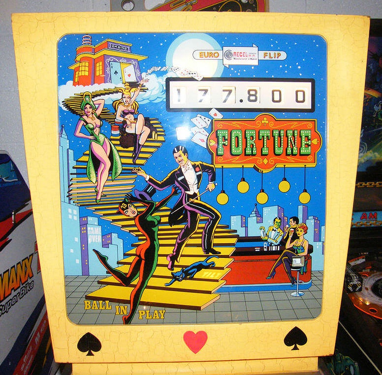 Fortune is a vintage pinball machine produced by Recel, hailing from the mid-1970s. Known for its classic electromechanical design, it embodies the charm and simplicity of its era.