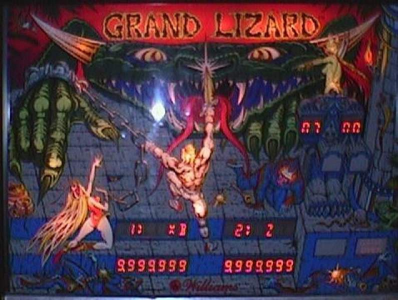 Grand Lizard is a solid-state pinball machine released by Williams Electronics in 1986. It features a jungle theme with a large lizard in the artwork.