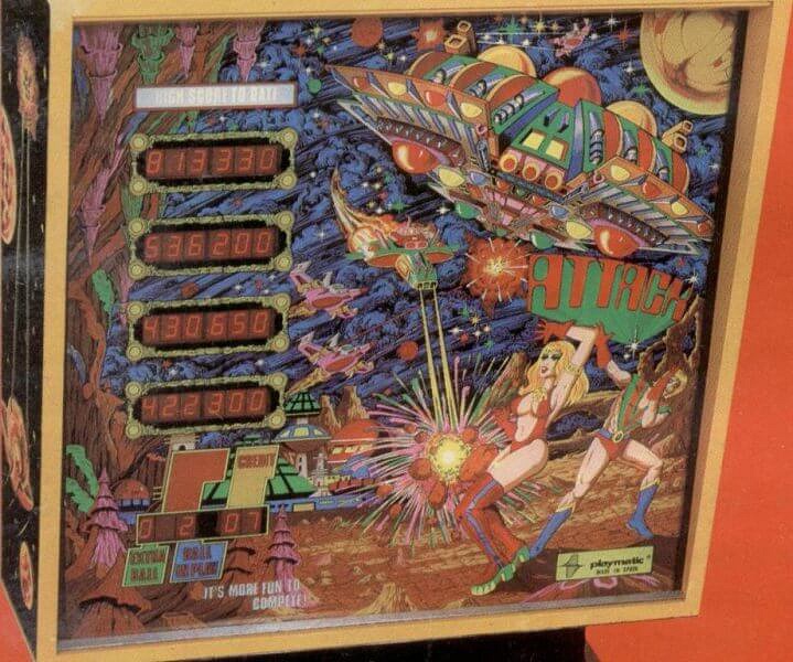 Attack is a pinball machine released by Playmatic in 1979. It features a sci-fi theme with engaging gameplay.