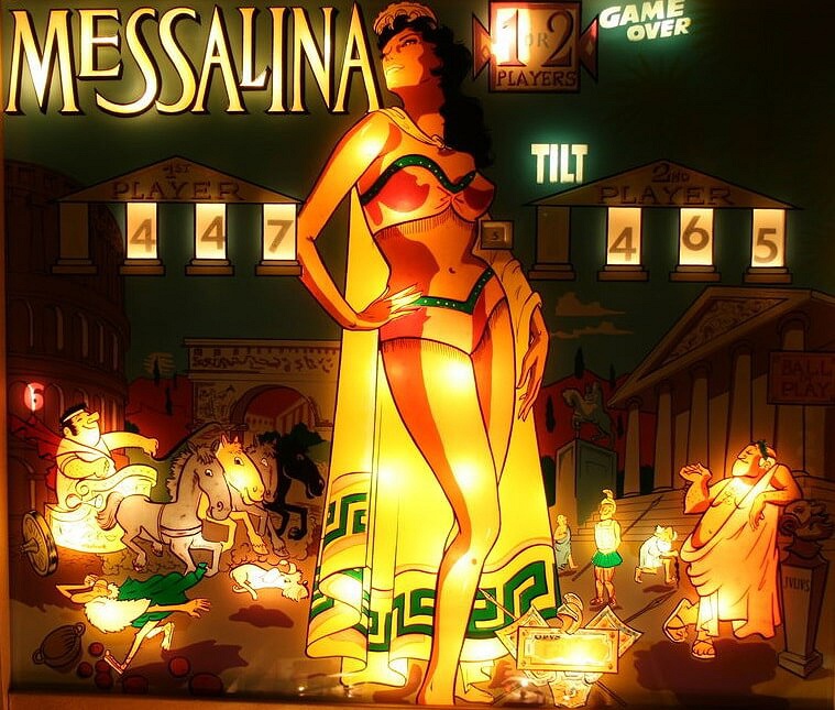 Messalina is a vintage pinball machine created by the manufacturer Rally. Released in 1965, this machine is part of the electro-mechanical era of pinball.