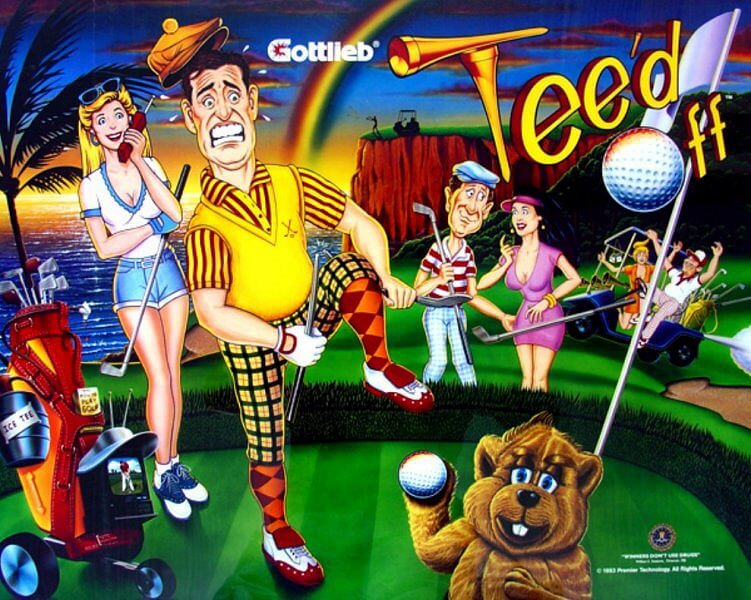 Tee'd Off is a golf-themed pinball machine released by Gottlieb in 1993. It features vibrant artwork and a playful design that aims to capture the fun of the sport.