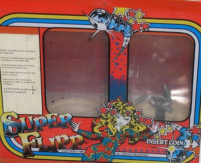 Super Flipp is a classic pinball machine from A.A. Amusements, known for its engaging gameplay and vibrant design, released in 1987.