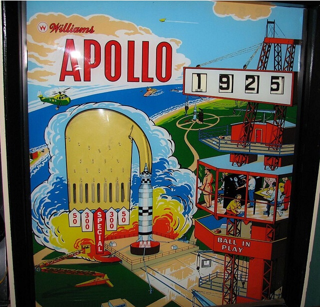 Apollo is a classic electromechanical pinball machine released in 1967 by Williams, themed around space exploration and the Apollo space missions.