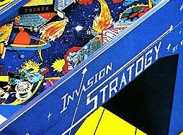 Invasion Strategy, released by Komputer Dynamics in 1975, is a classic pinball machine that features a space-themed strategy gameplay. Players aim to score points by hitting targets and completing missions to defend against alien invaders.
