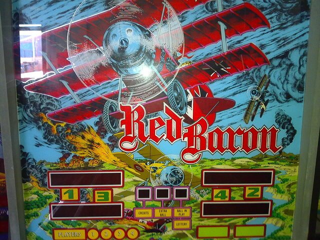 Red Baron is a pinball machine released by Barni in 1984. It features a unique war-themed concept inspired by the famous flying ace, Manfred von Richthofen.