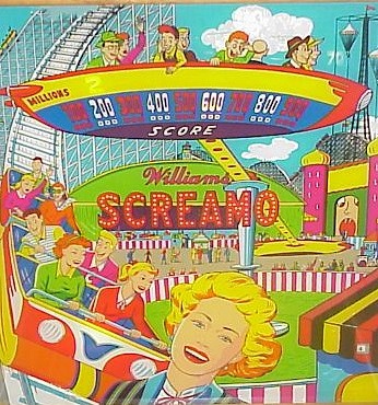 Screamo is a vintage pinball machine released by Williams in 1954. Known for its vibrant art and engaging gameplay, it captures the essence of mid-20th-century pinball gaming.