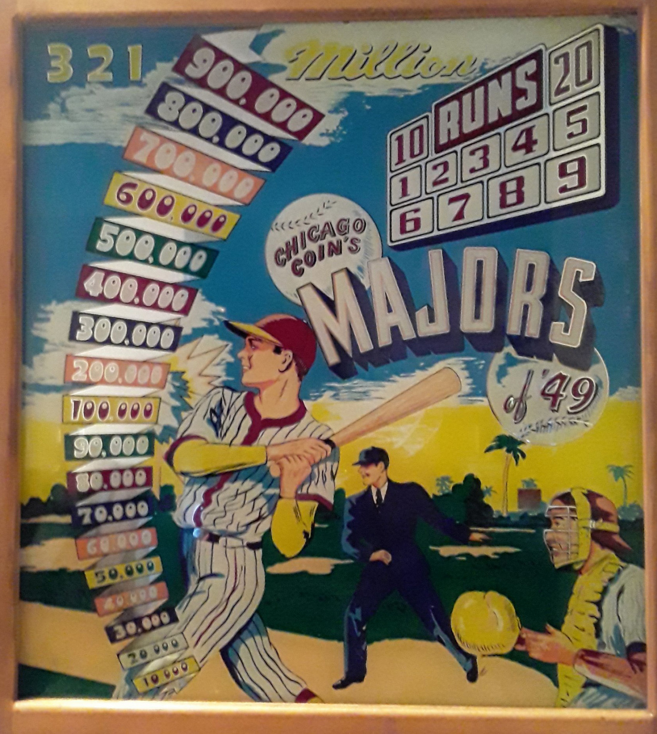 Majors of '49 is a vintage pinball machine produced by Chicago Coin in 1949. It is known for its classic electromechanical design and gameplay reminiscent of the post-war era.