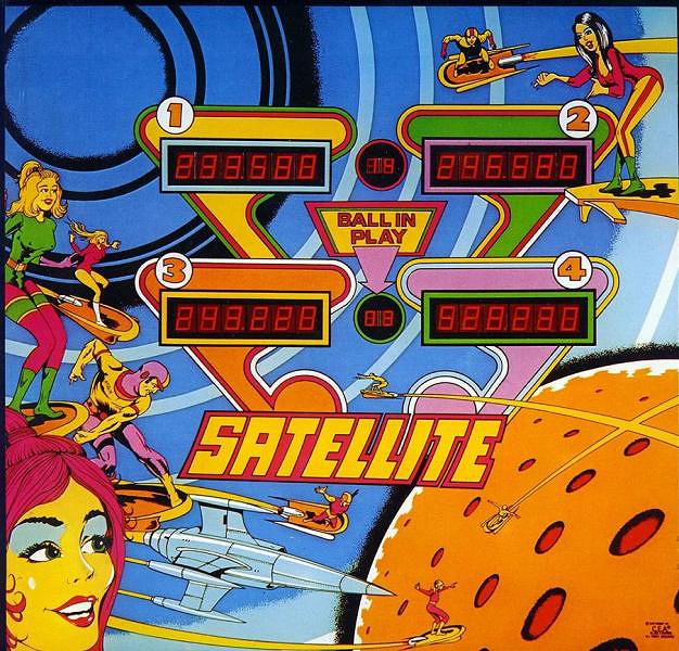 Satellite is a pinball machine developed and manufactured by C.E.A. in 1977.