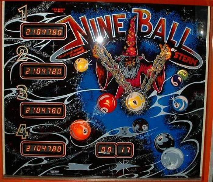 Nine Ball is a pinball machine produced by Stern Electronics in 1980. It features a billiards theme.