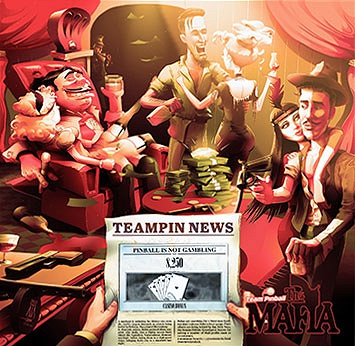 The Mafia is a modern pinball machine created by Team Pinball, featuring a unique theme based on organized crime and gangster operations.