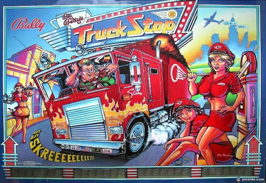 Truck Stop is a 1987 pinball machine by Bally that takes players on a journey with a trucking theme, featuring a unique playfield designed for an enjoyable pinball experience.