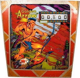 Golden Arrow is an electro-mechanical pinball machine released by Gottlieb in 1977. It features a captivating Western archery theme.