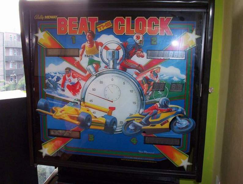 Beat the Clock is a pinball machine released by Bally in 1984. It features a unique gameplay element where players are racing against an actual clock to maximize their score.