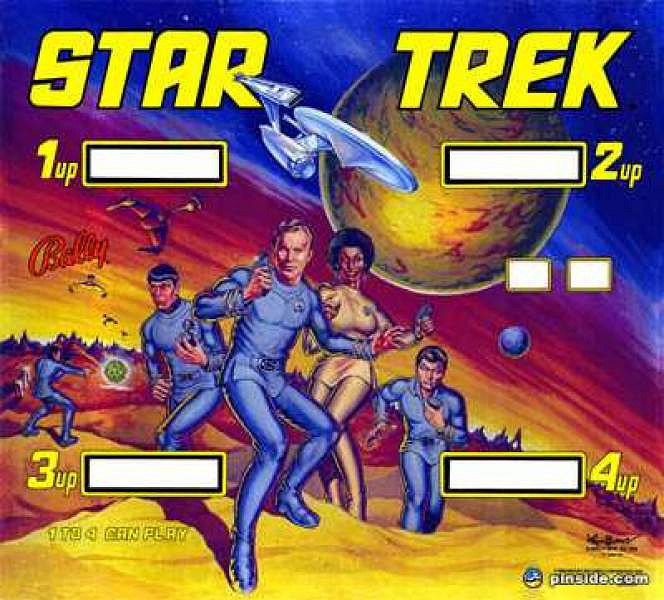 Star Trek is a pinball machine designed and manufactured by Bally in 1978, based on the popular Star Trek TV series.