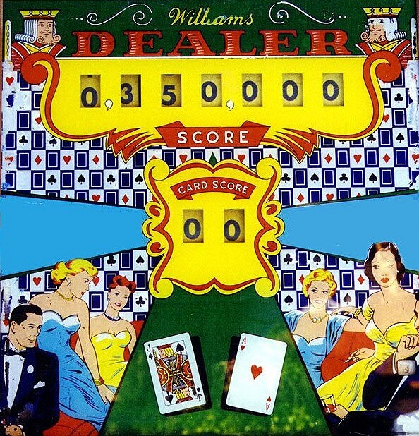 Dealer is a classic pinball machine produced by Williams in 1953. It features the charming and nostalgic elements characteristic of pinball games from the early 1950s.